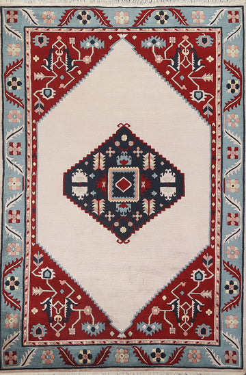 Geometric Nepal Tibetan Oriental Area Rug 6x9