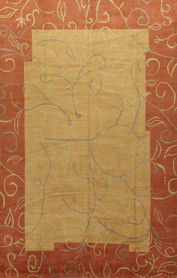 Vegetable Dye Nepalese Oriental Area Rug 10x14