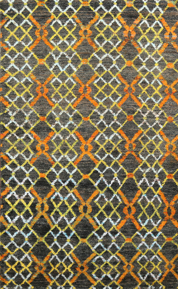 Trellis Moroccan Handmade Area Rug 5x8