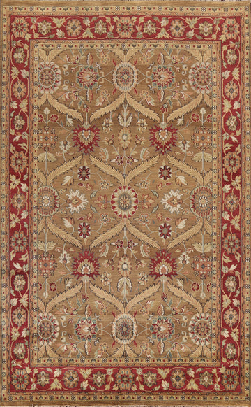 Brown Wool Agra Handmade Area Rug 8x11