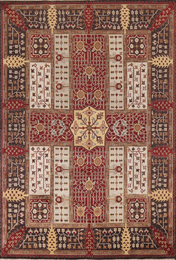 Geometric Wool Agra Handmade Area Rug 8x10
