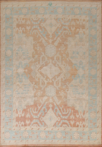 Vegetable Dye Wool Oushak Turkish Area Rug 8x10