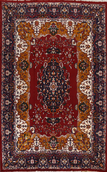 Vintage Red Bokhara Wool Area Rug 9x13