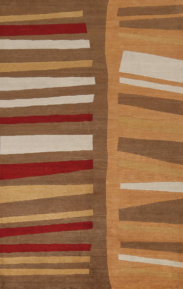 Vegetable Dye Nepalese Wool Area Rug 6x9