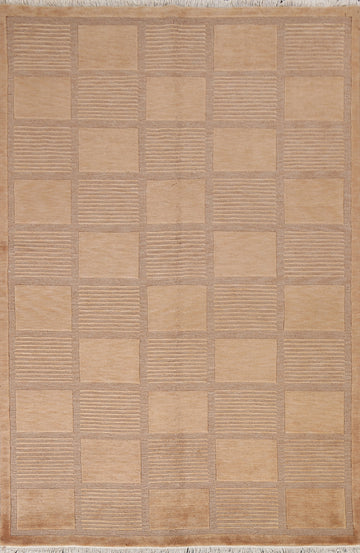Vegetable Dye Nepalese Oriental Area Rug 6x9