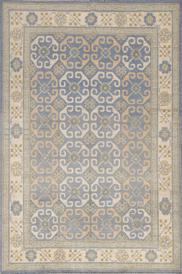 Vegetable Dye Wool Khotan Handmade Area Rug 5x7