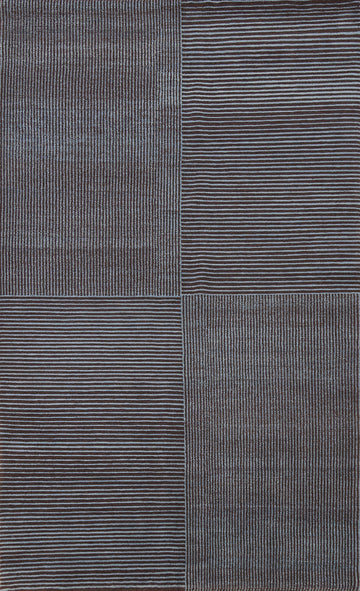 Vegetable Dye Black/ Blue Nepalese Wool Area Rug 5x8
