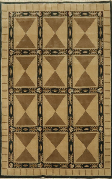 Vegetable Dye Nepalese Oriental Area Rug 6x9