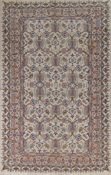 Antique Vegetable Dye Oushak Turkish Area Rug 6x10