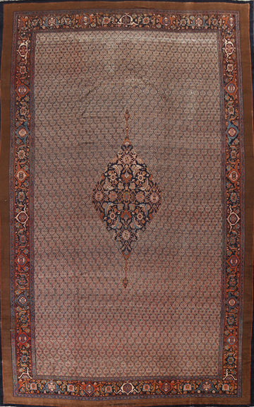 Pre-1900 Antique Vegetable Dye Sarab Persian Rug 12x20