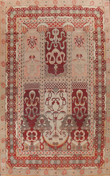 Pre-1900 Antique Vegetable Dye Agra Rug 10x14