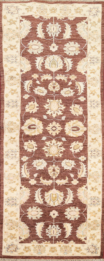Vegetable Dye Chobi Peshawar Wool Runner Rug 2x6