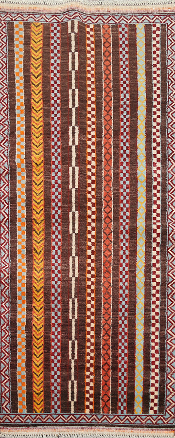 Vegetable Dye Moharramat Wool Runner Rug 2x6
