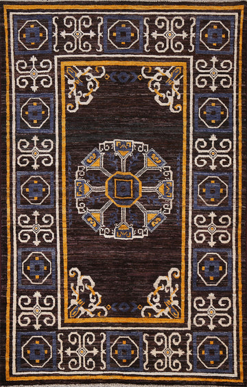 Geometric Gabbeh Kashkoli Oriental Area Rug 4x6