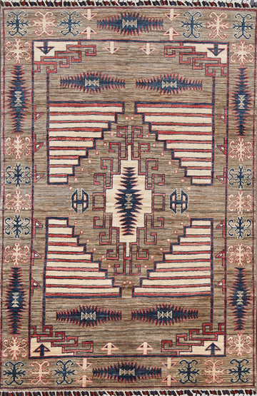 Vegetable Dye Khotan Oriental Area Rug 4x6