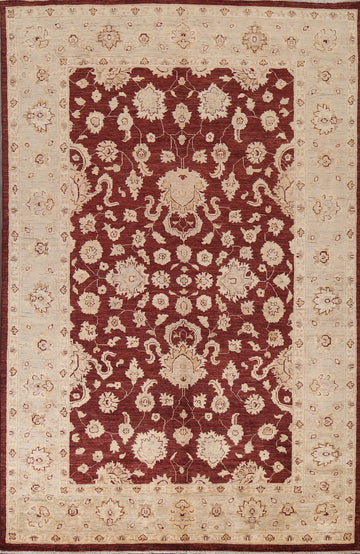 Vegetable Dye Chobi Peshawar Oriental Rug 6x9