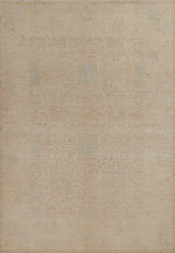 Vegetable Dye Oushak Wool Turkish Rug 8x10