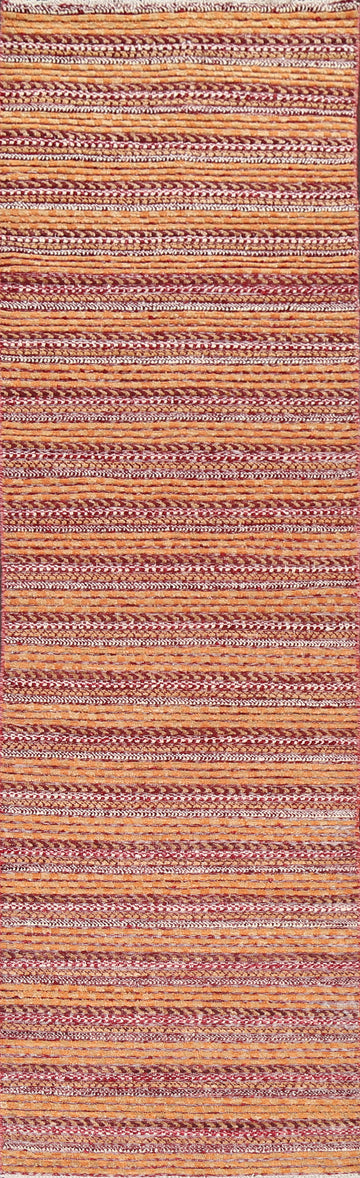 Striped Gabbeh Kashkoli Oriental Runner Rug 2x11
