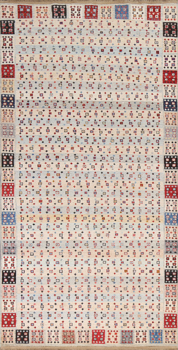 Vegetable Dye Wool Gabbeh Kashkoli Oriental 5x9