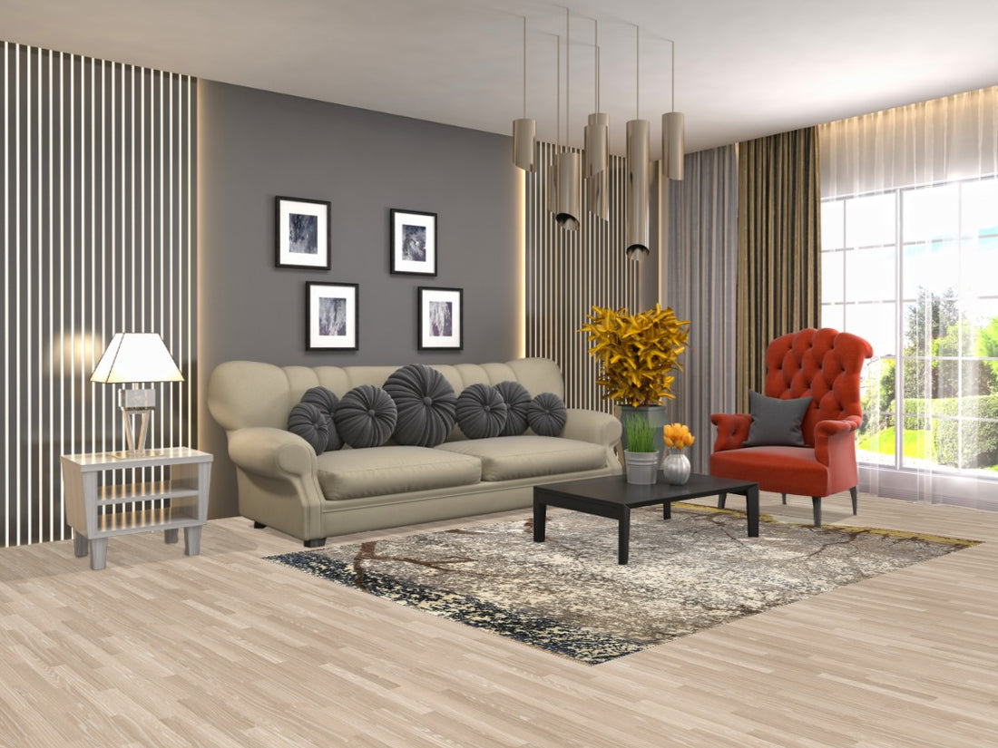 Vegetable Dye Abstract Oriental Area Rug 6x8