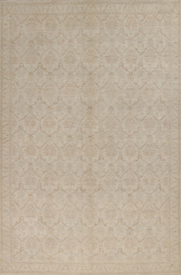 Vegetable Dye Oushak Oriental Hand-Knotted Rug 8x11