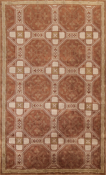 Vegetable Dye Nepalese Oriental Handmade Rug 6x9