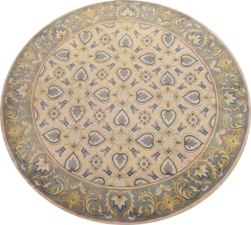 Vegetable Dye Wool Nepalese Round Oriental Rug 9x9