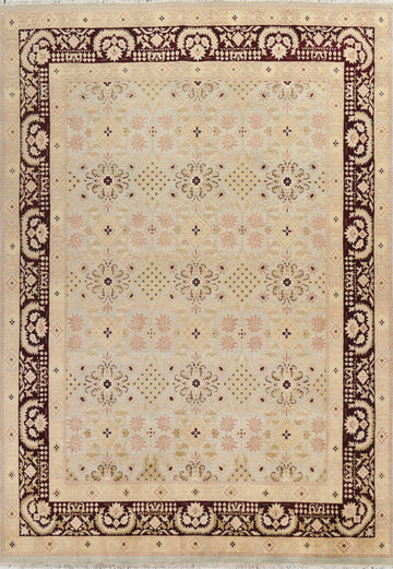 Vegetable Dye Agra Oriental Handmade Rug 8x10