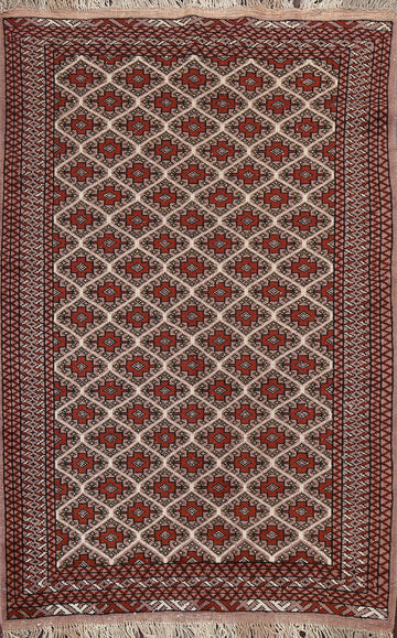 Trellis Bokhara Oriental Area Rug 4x6