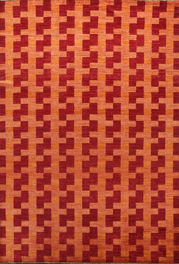 Contemporary Gabbeh Kashkoli Oriental Wool Rug 7x10