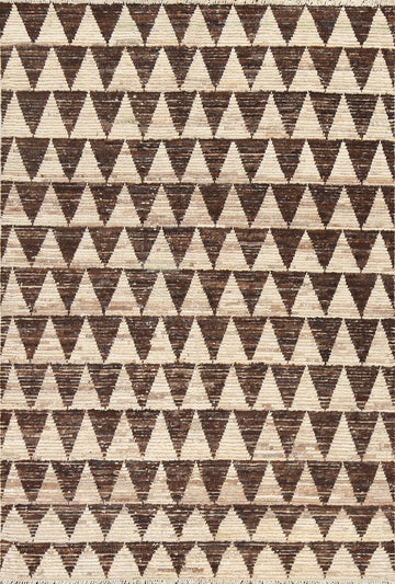 Geometric Wool Moroccan Oriental Area Rug 6x9