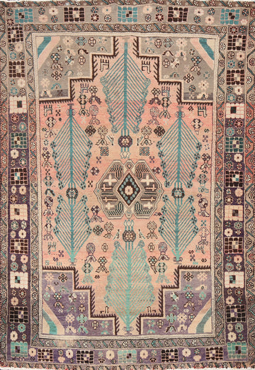 Tribal Geometric Sirjan Persian Area Rug 5x7