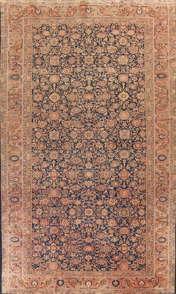 Pre-1900 Antique Vegetable Dye Malayer Persian Rug 10x17