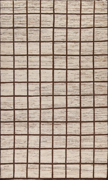 Checkered Gabbeh Kashkoli Oriental Wool Rug 6x9