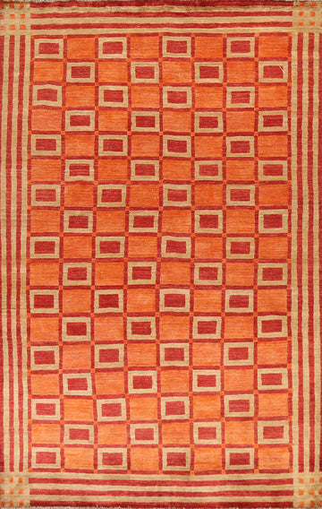 Handmade Gabbeh Kashkoli Oriental Wool Rug 7x10