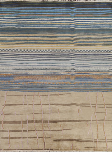 Contemporary Abstract Oriental Area Rug 8x10