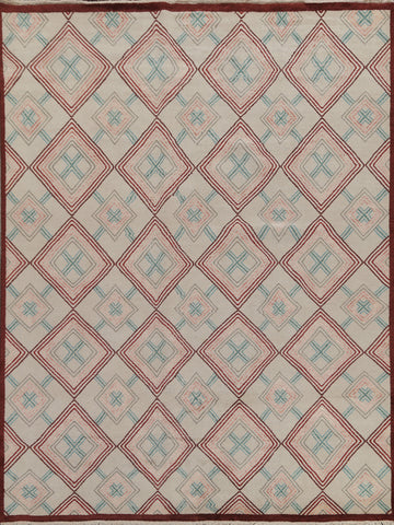 Trellis Wool Modern Oriental Handmade Rug 8x10