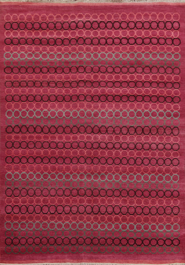 Geometric Wool Modern Oriental Area Rug 8x10