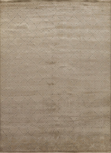 Brown Wool Moroccan Oriental Area Rug 8x11