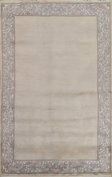 Hand-Knotted Wool Nepalese Oriental Area Rug 5x8