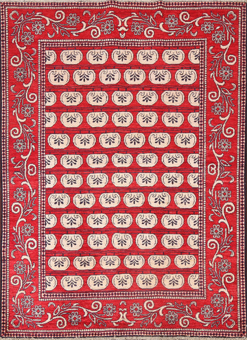 Red Handmade Gabbeh Kashkoli Oriental Area Rug 5x6