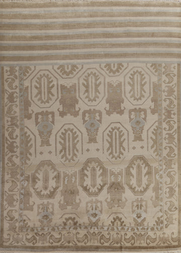 Hand-Knotted Wool Oushak Oriental Area Rug 8x10
