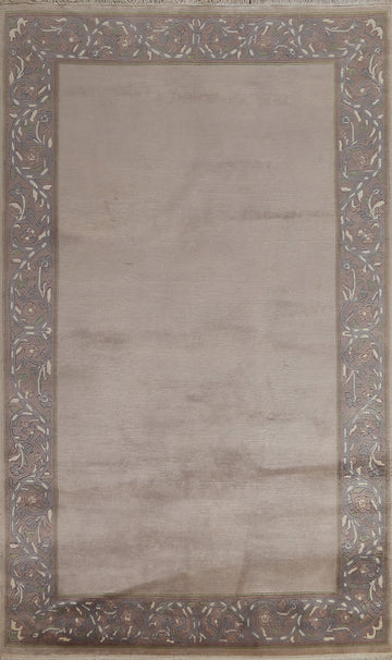 Hand-Knotted Wool Nepalese Oriental Area Rug 5x8