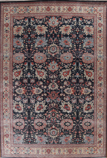 Navy Blue Sultanabad Ziegler Handmade Turkish Rug 10x13