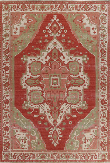 Hand-Knotted Heriz Serapi Oriental Area Rug 9x12