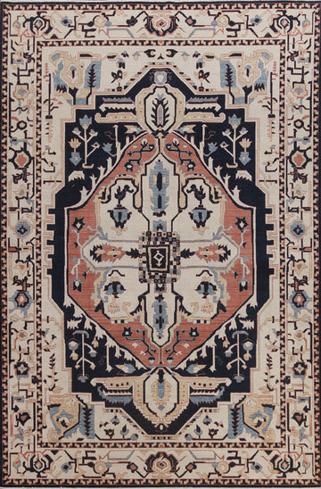Geometric Heriz Serapi Oriental Area Rug 7x10