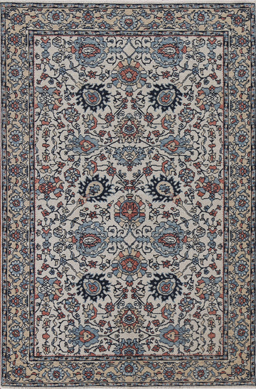 All-Over Floral Ziegler Turkish Wool Rug 4x6