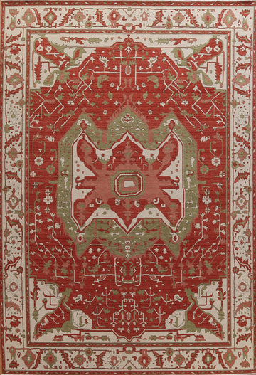 Handmade Wool Heriz Serapi Oriental Area Rug 10x13