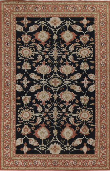 Floral Wool Sultanabad Ziegler Turkish Rug 7x10