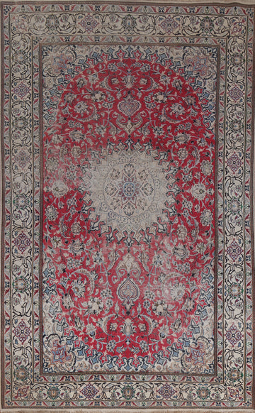Red Floral Nain Handmade Persian Rug 6x10